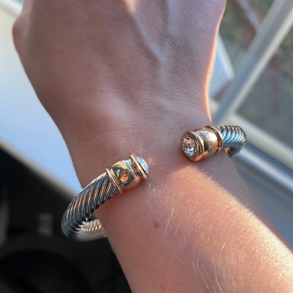 Silver/Gold adjustable bangle